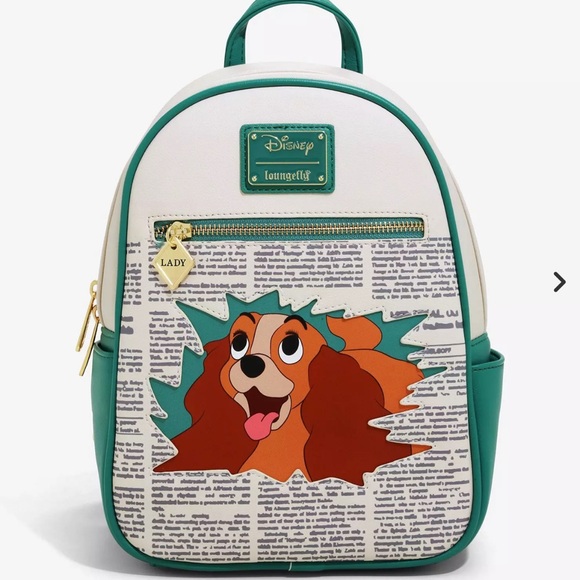 Loungefly Handbags - Loungefly Disney Lady and the Tramp Newspaper Mini Backpack